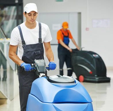 Man operating machinery