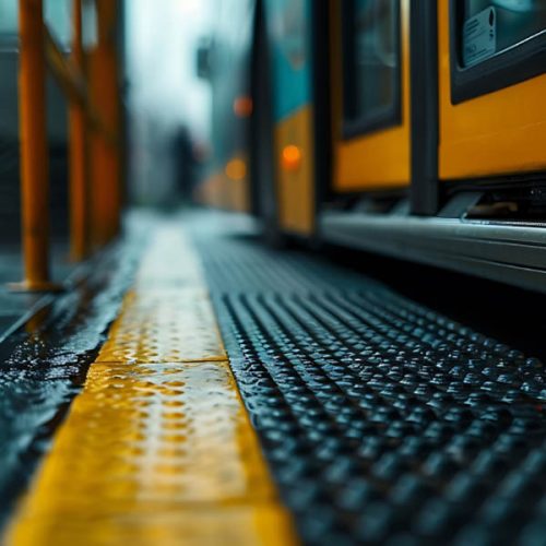 anti slip floor treatment at train station