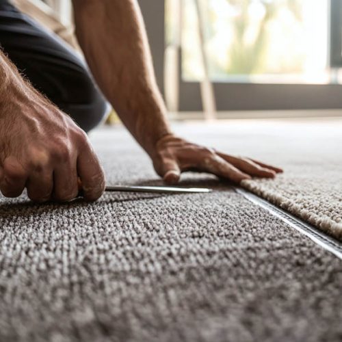 Carpet flooring installed
